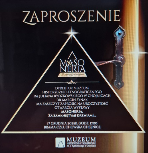 Exposition « La franc-maçonnerie derrière des portes closes » au Musée d&rsquo;Histoire et d&rsquo;Ethnographie de Chojnice (Pologne)